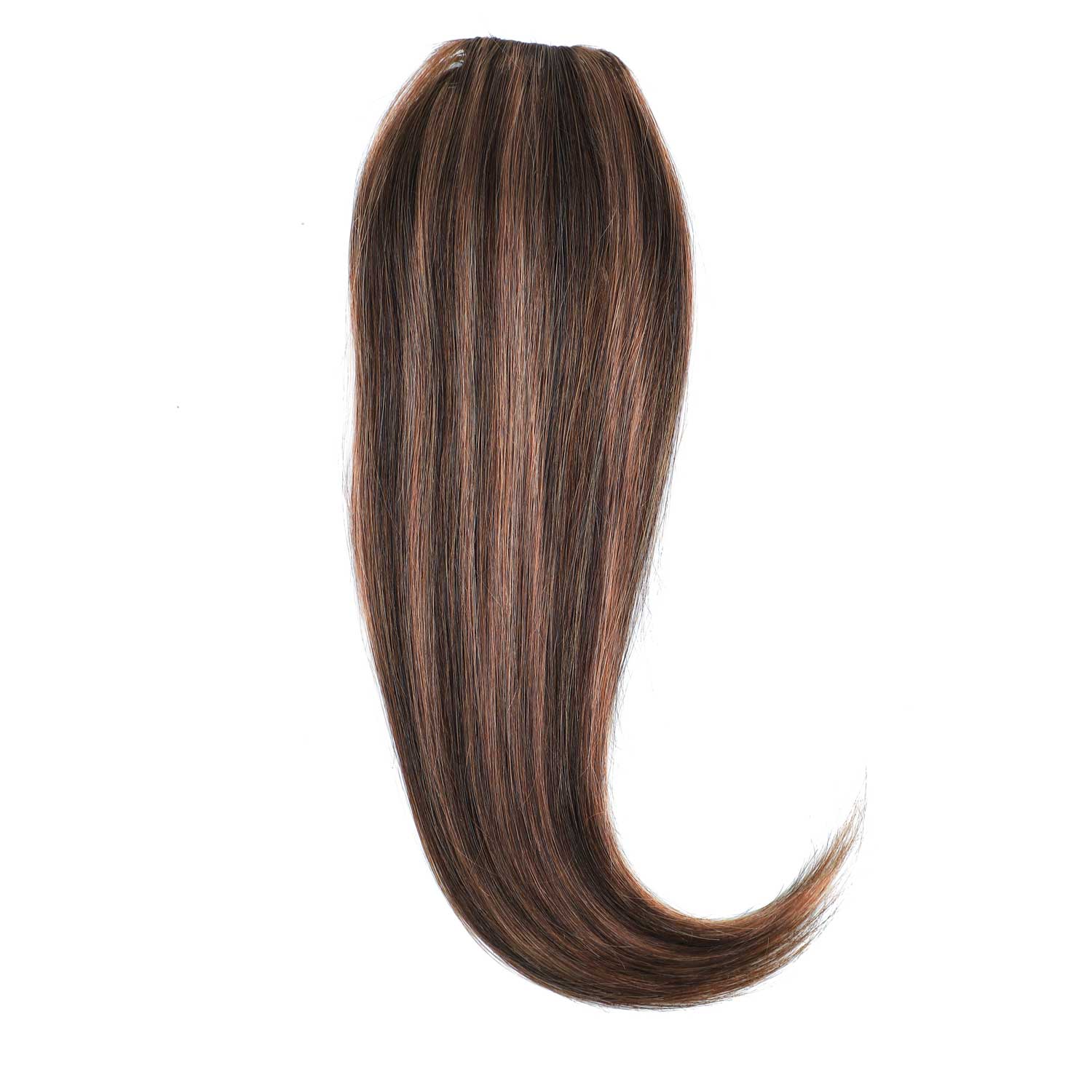 Clip In Volumiser Bangs Layers  12" #2/10 Dark Brown Caramel Mix