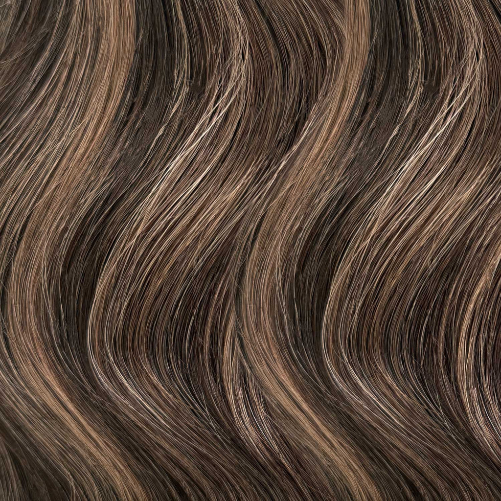 Weft Hair Extensions #2/12 Dark Brown & Dirty Blonde Mix