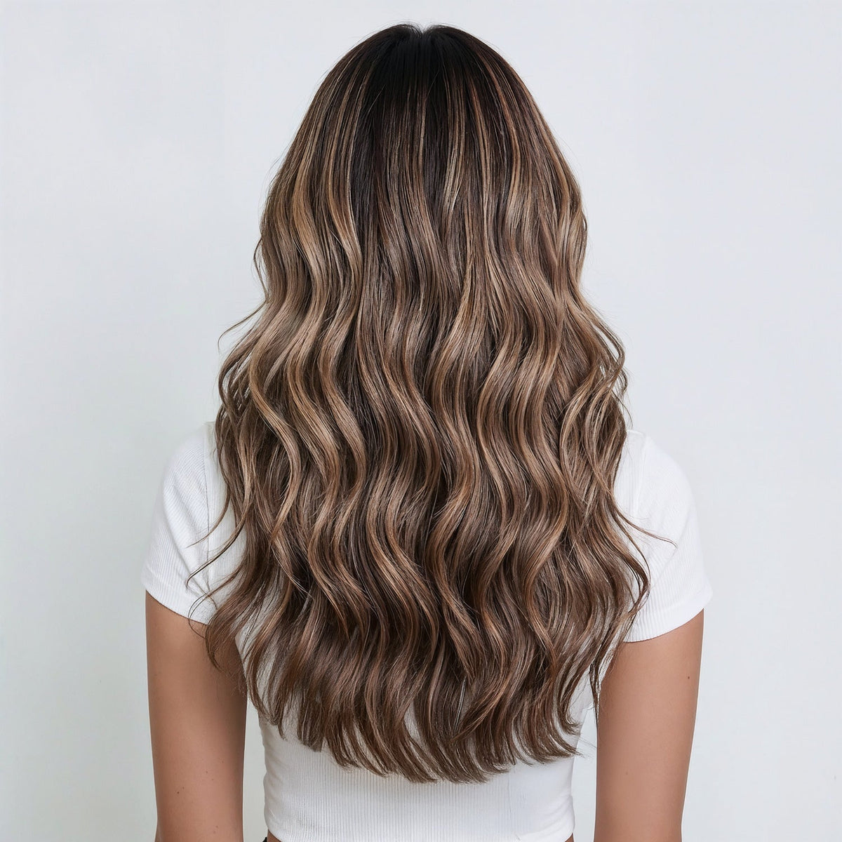 Weft Hair Extensions #2/12 Dark Brown & Dirty Blonde Mix