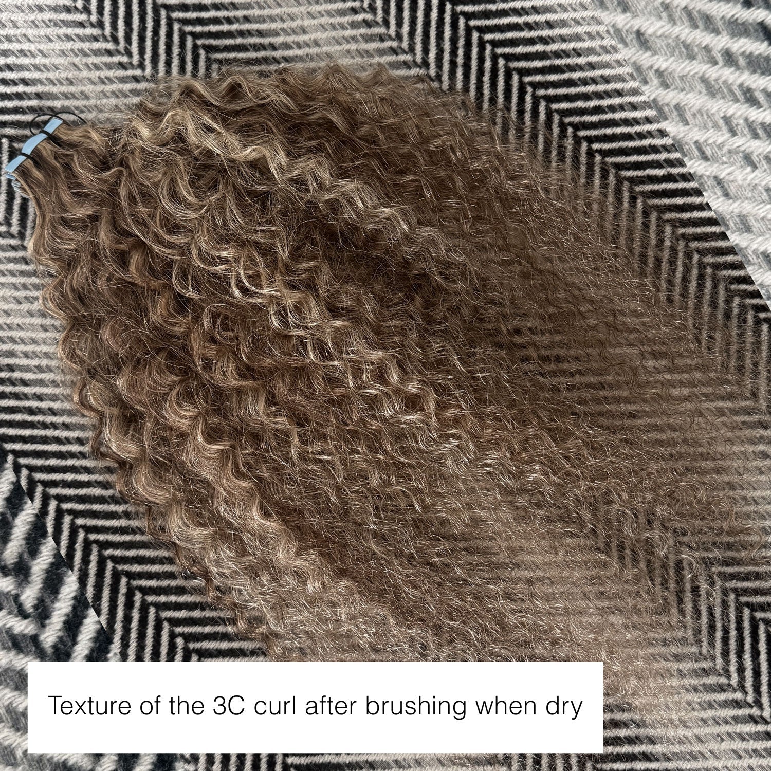 Weft Curly Hair Extensions 3C #60a Cool Platinum Blonde