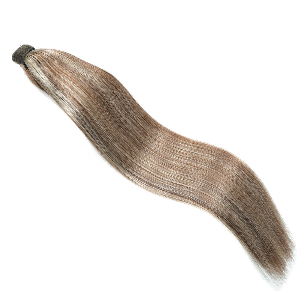 Ponytail Hair Extension #8/22 Cinnamon Brown & Sandy Blonde Highlights