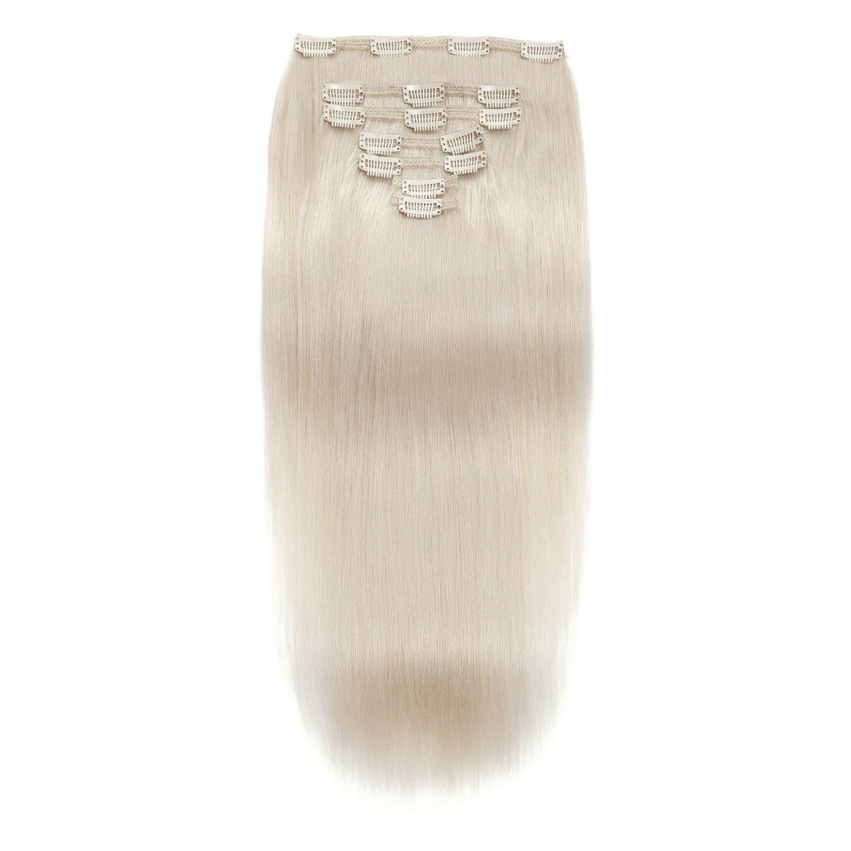 Clip In Hair Extensions 21" #60a Cool Platinum Blonde