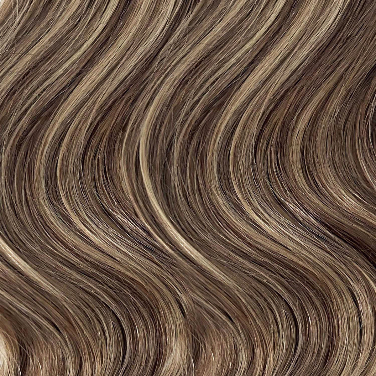 Weft Hair Extensions  #8/22 Cinnamon Brown & Sandy Blonde Mix