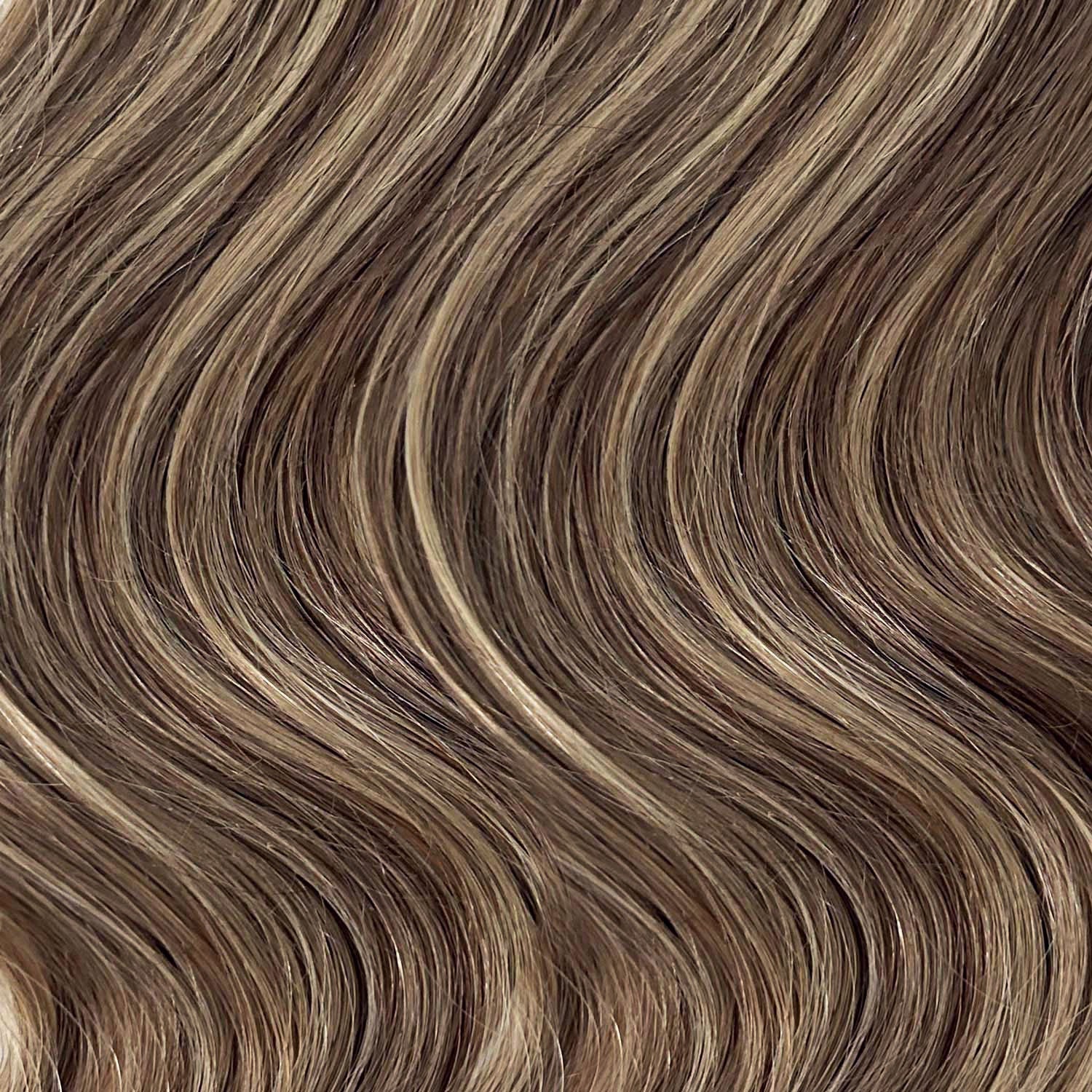 Ponytail Hair Extension #8/22 Cinnamon Brown & Sandy Blonde Highlights