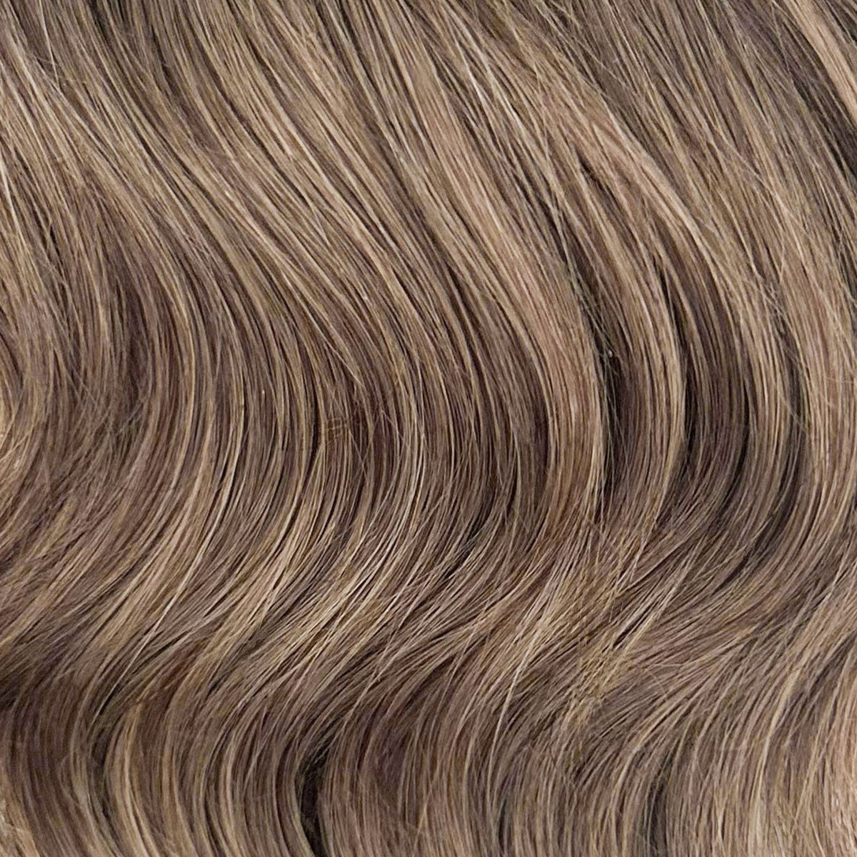Clip In Wavy Human Hair Extensions #8a Ash Brown