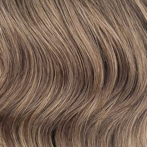Clip In Wavy Human Hair Extensions #8a Ash Brown