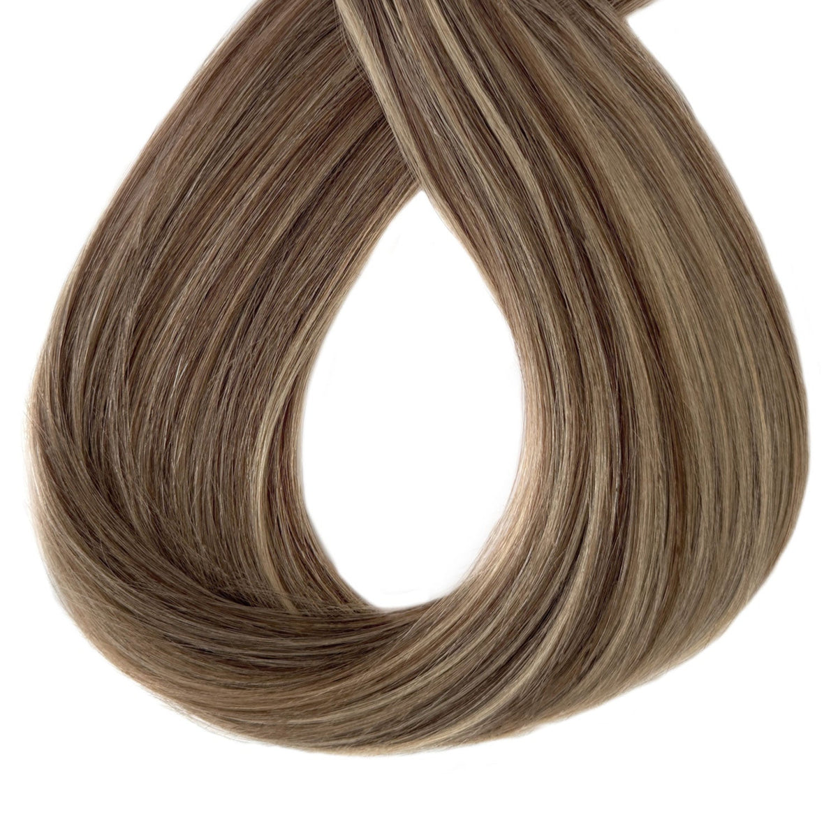 Weft Hair Extensions  #8/22 Cinnamon Brown & Sandy Blonde Mix