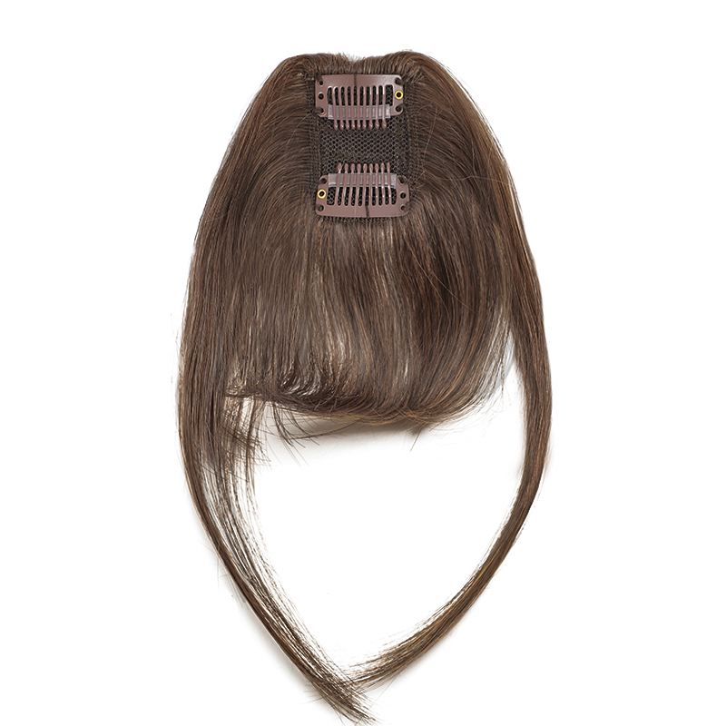 Clip In Volumiser Bangs Layers  12" #2/10 Dark Brown Caramel Mix