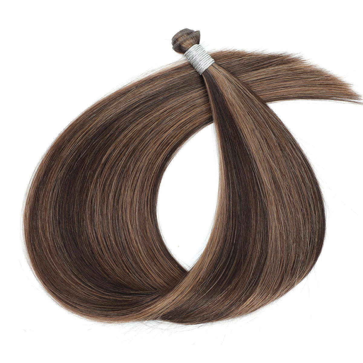 Genius Weft Hair Extensions #2c/10 Chocolate and Caramel Highlights