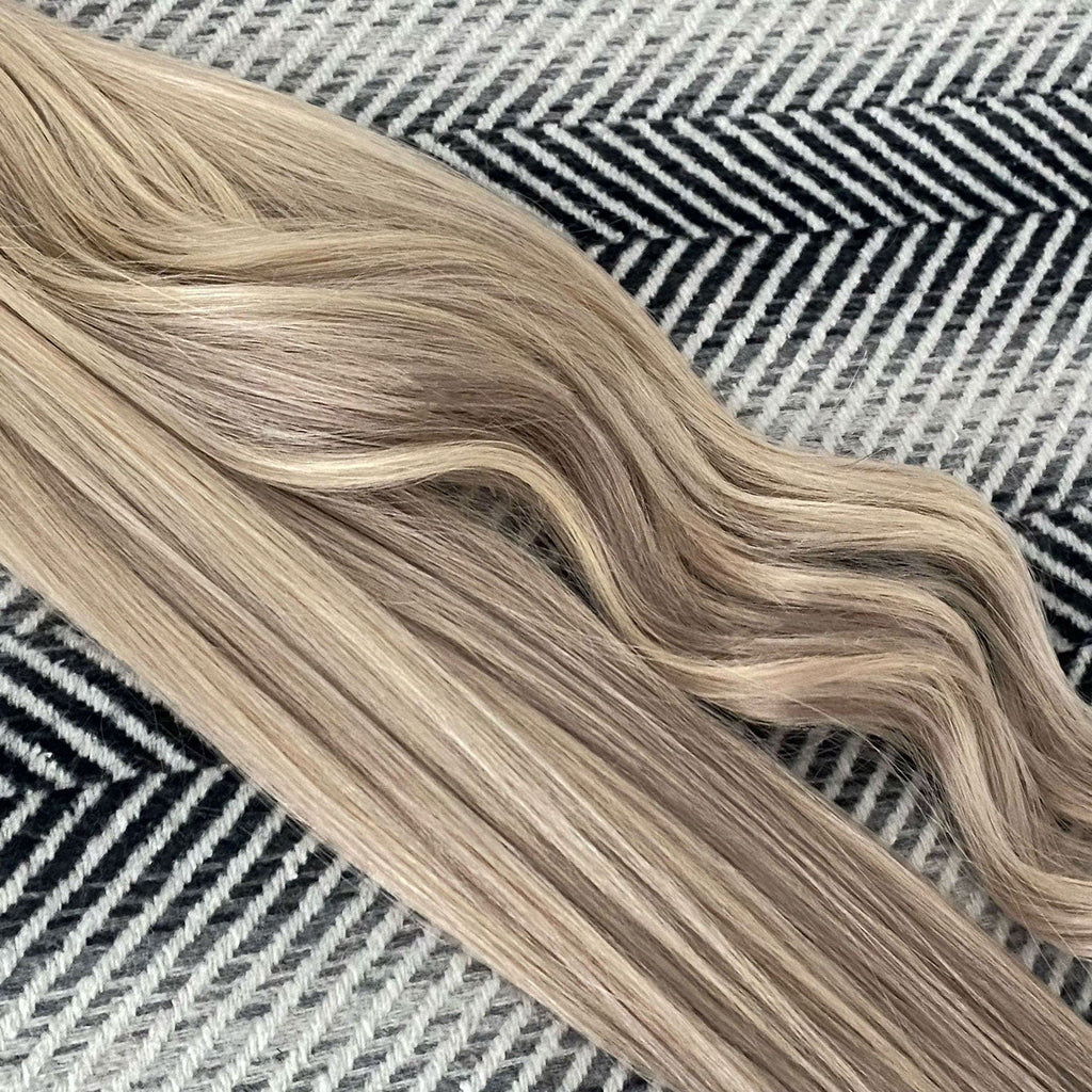 Clip In Hair Extensions #17/17/1001 Cool Beige Blonde Balayage 13"