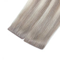 Double Drawn Invisible Tape Hair Extensions #7a/7a/60a Cool Ash & Ice Blonde Balayage Russian Virgin