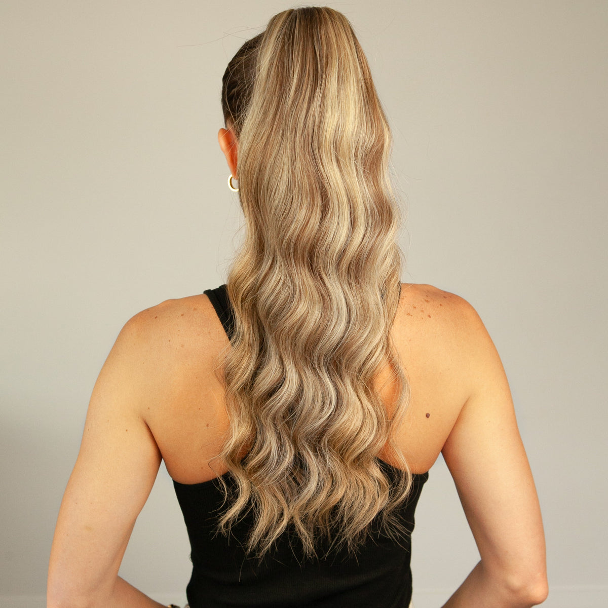 Ponytail Hair Extensions #17/17/1001 Cool Beige and Pearl Blonde Balayage