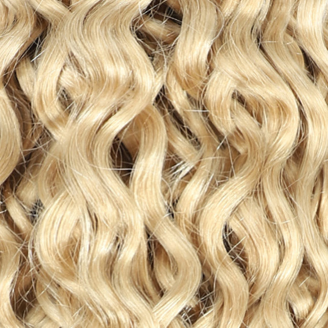 Curly Ponytail Human Hair Extensions #51 Champagne Blonde