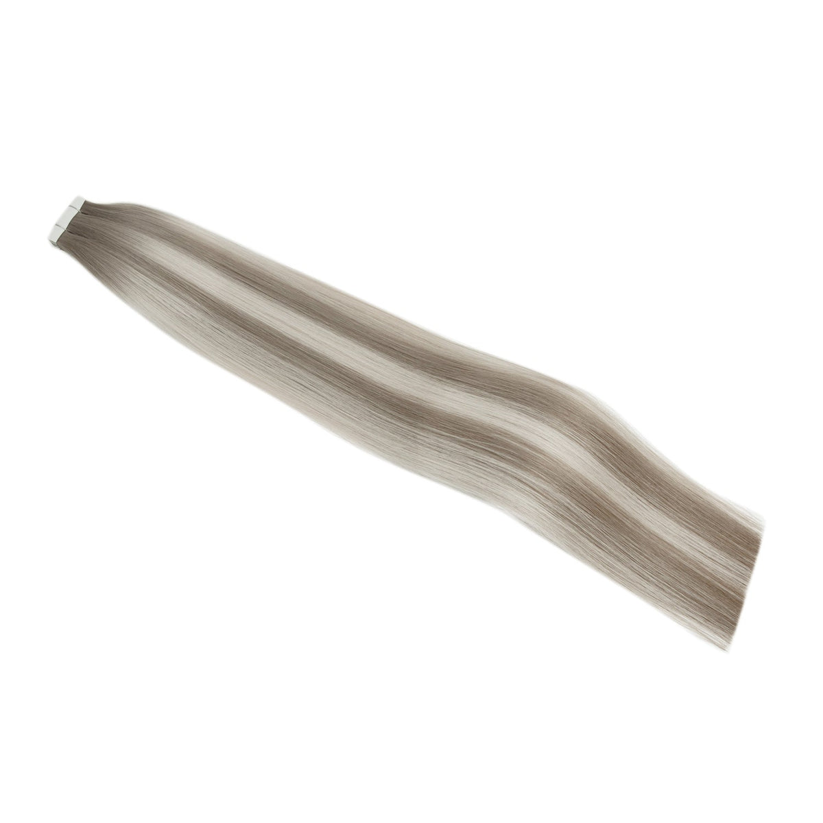 Russian Tape Hair Extensions #7a/7a/60a Cool Ash & Ice Blonde Balayage Virgin