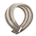 Russian Tape Hair Extensions #7a/7a/60a Cool Ash & Ice Blonde Balayage Virgin