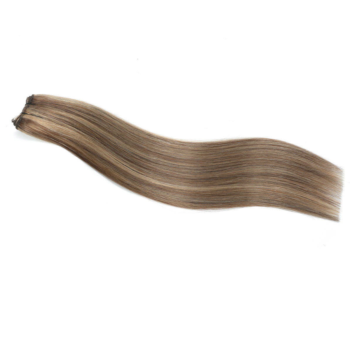 Weft Hair Extensions  #8/22 Cinnamon Brown & Sandy Blonde Mix