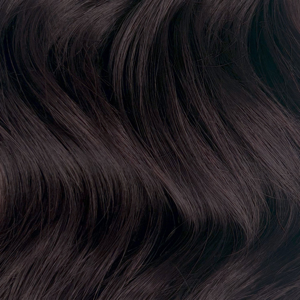 Clip In Wavy Human Hair Extensions #1c Midnight Brown