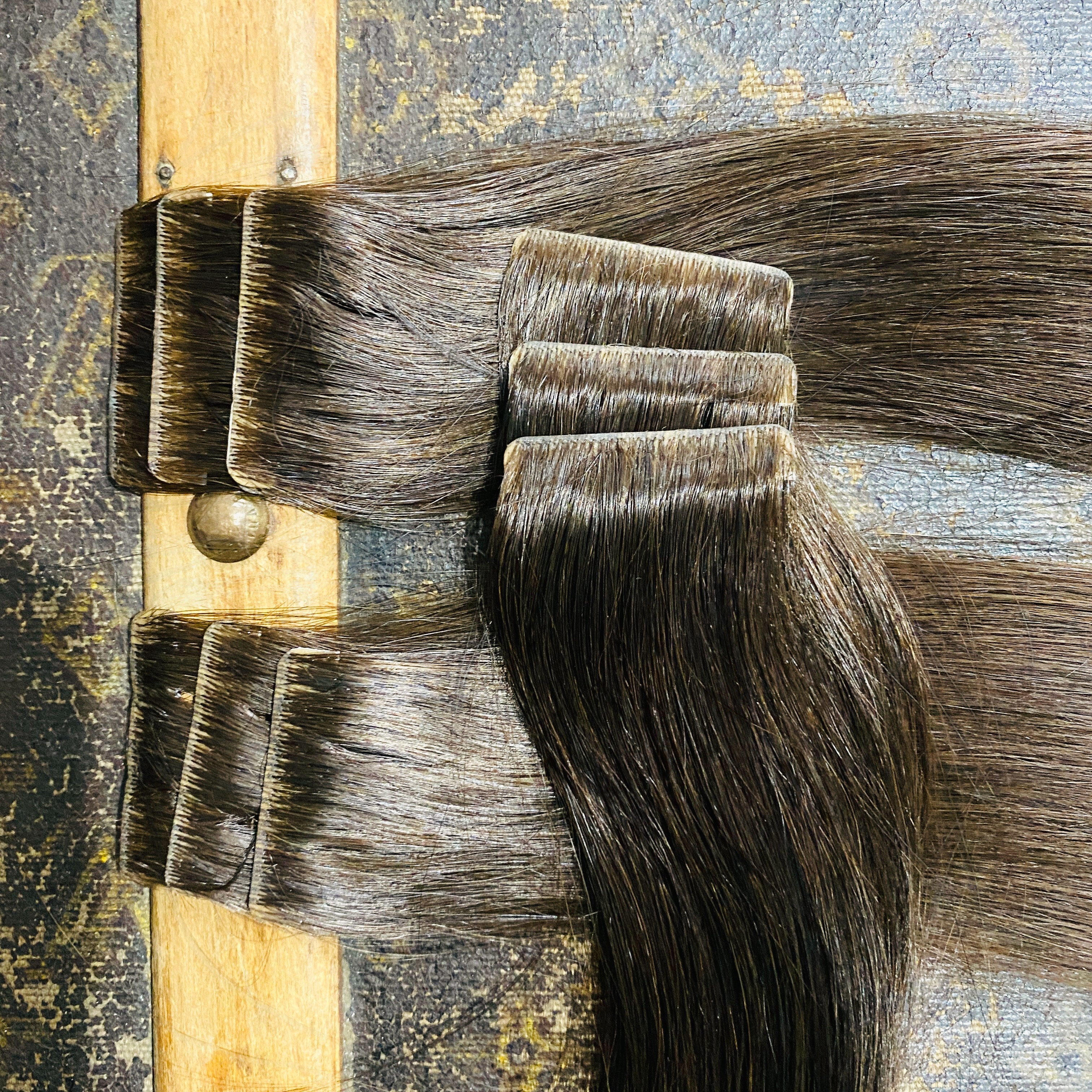Invisible Tape Hair Extensions #6 Medium Brown