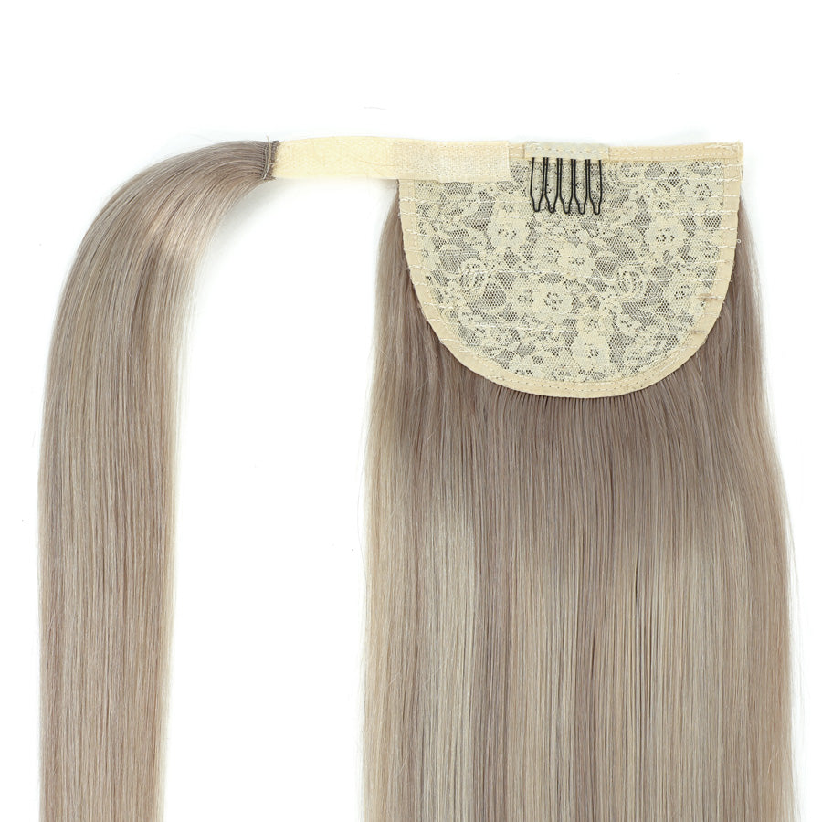 Ponytail Hair Extensions #17/17/1001 Cool Beige and Pearl Blonde Balayage