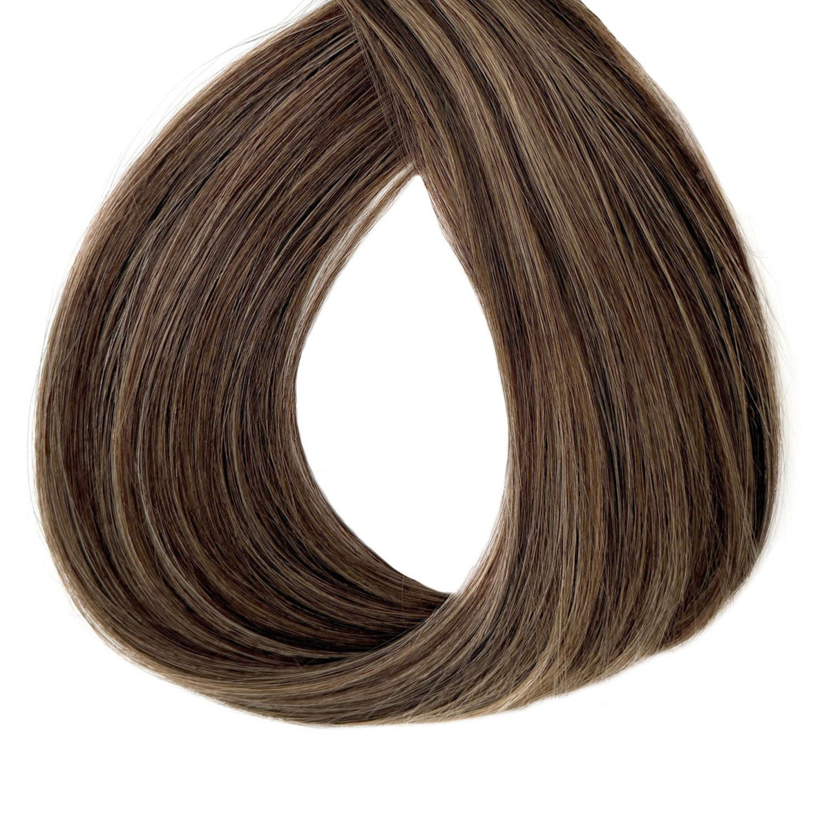 Weft Hair Extensions #2/12 Dark Brown & Dirty Blonde Mix